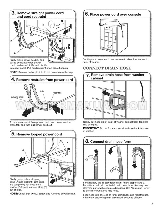 Admiral ATW4475XQ Top Load Washer Installation Instructions