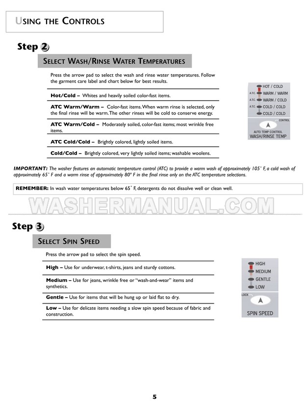 Amana NFW7200TW Front Load Washing Machine Use & Care Guide