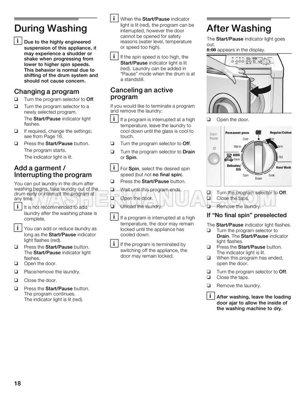 Bosch WFMC2201UC Nexxt 300 Series Operating and Installation Instructions
