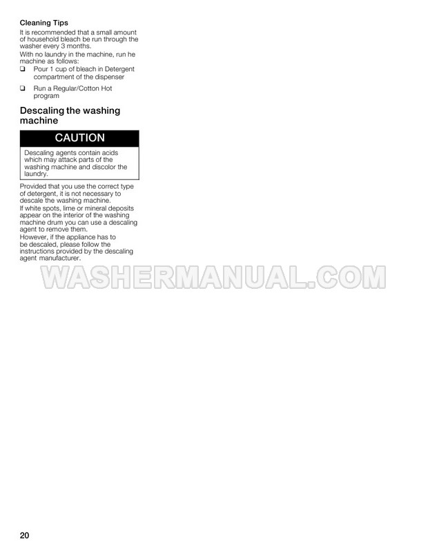 Bosch WFMC2201UC Nexxt 300 Series Operating and Installation Instructions