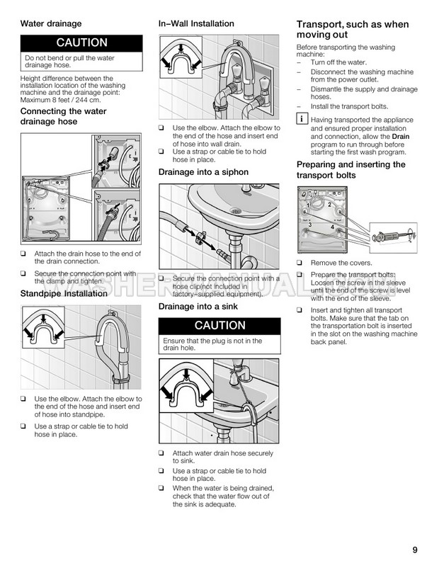 Bosch WFMC2201UC Nexxt 300 Series Operating and Installation Instructions