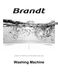 Brandt WFB104QWA Guide to Installation and Use