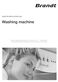 Brandt WFD711A Guide for Installation & Use