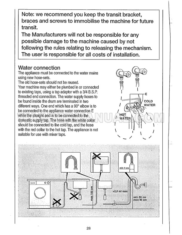 Candy AQW 130 Front Load Washing Machine Instructions for Use