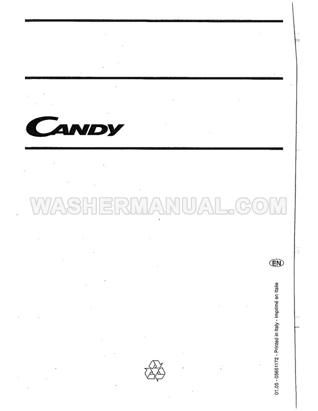 Candy AQW 130 Front Load Washing Machine Instructions for Use