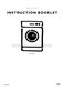 Electrolux EW1000I Instruction Booklet