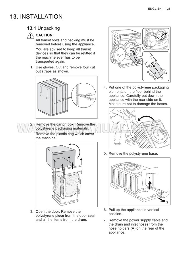Electrolux EWW12753 Front Load Washing Machine User Manual