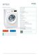 Gorenje W7523 Specifications Sheet