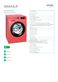 Gorenje W8543LR Specifications Sheet
