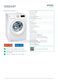 Gorenje W8544P Specifications Sheet