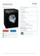 Gorenje W8544PB Specifications Sheet