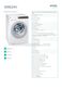 Gorenje W8624H Specifications Sheet