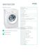 Gorenje WA74SY2W Specifications Sheet