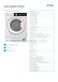Gorenje WD3M841BWI Specifications Sheet