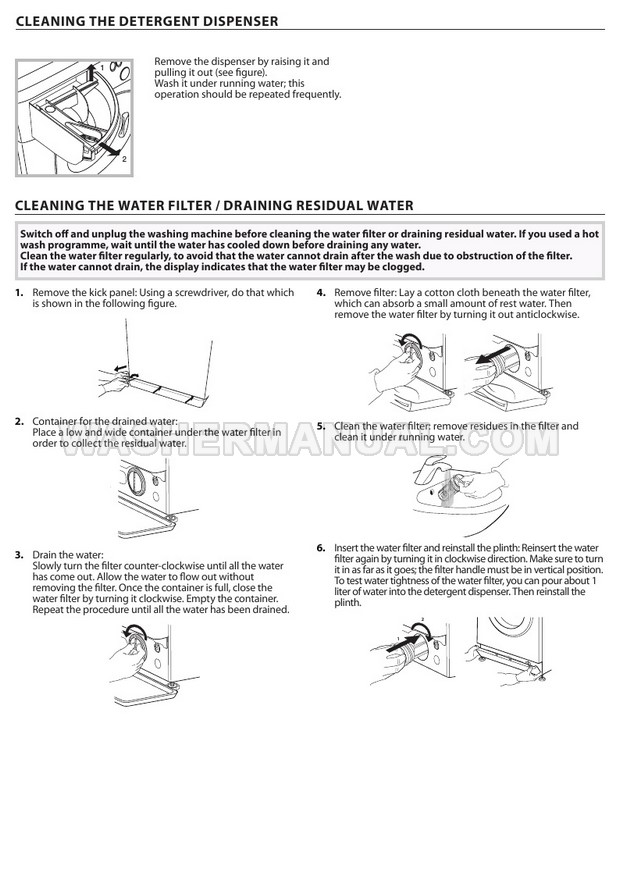 Hotpoint NM11 1045 WC Washer User Manual