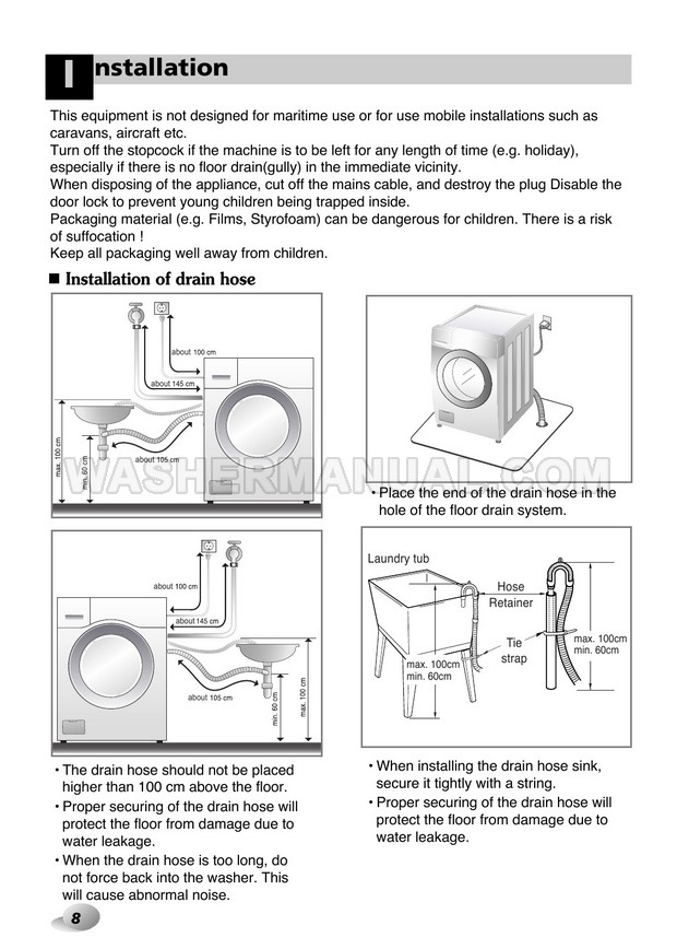 LG WM2140CW Washing Machine Owner's Manual