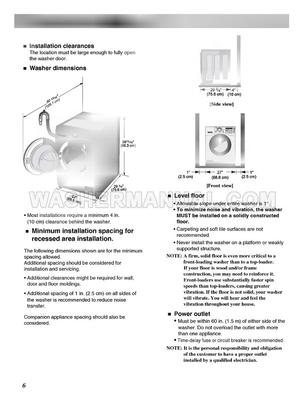 LG WM2487HWM Washer Owner
