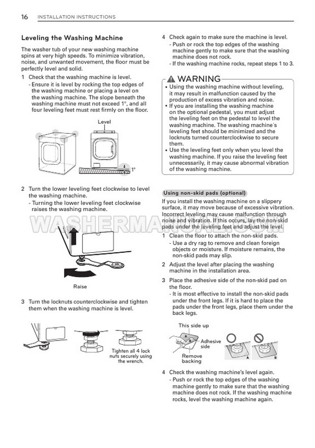 LG WM3997HWA Washer/Dryer Combo Owner