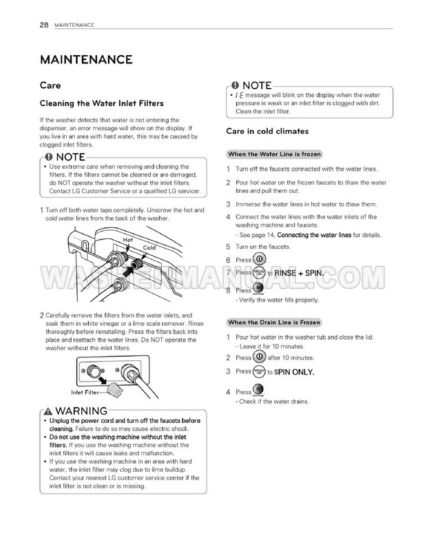 LG WT4870CW Owner's Manual
