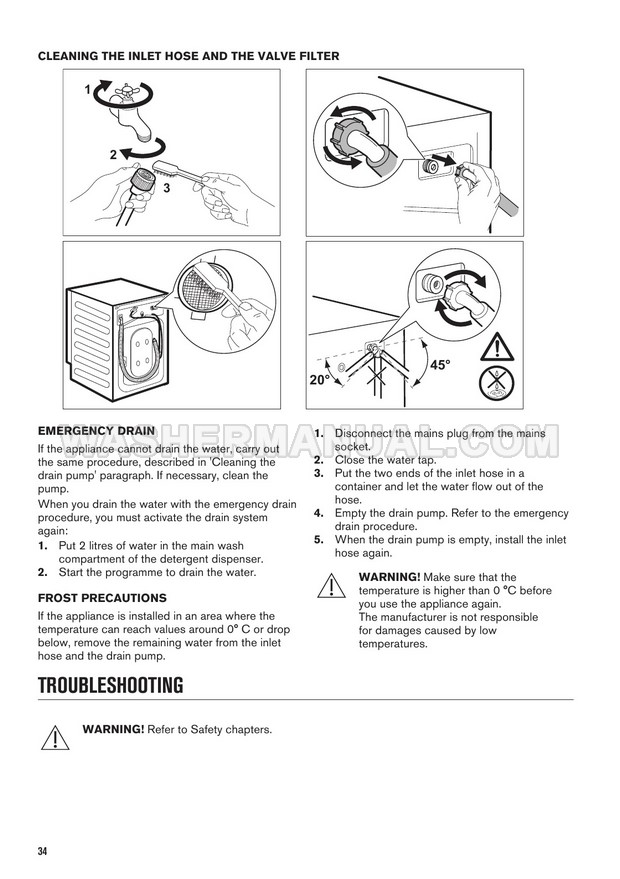 Zanussi Z712W43BI Washing Machine User Manual