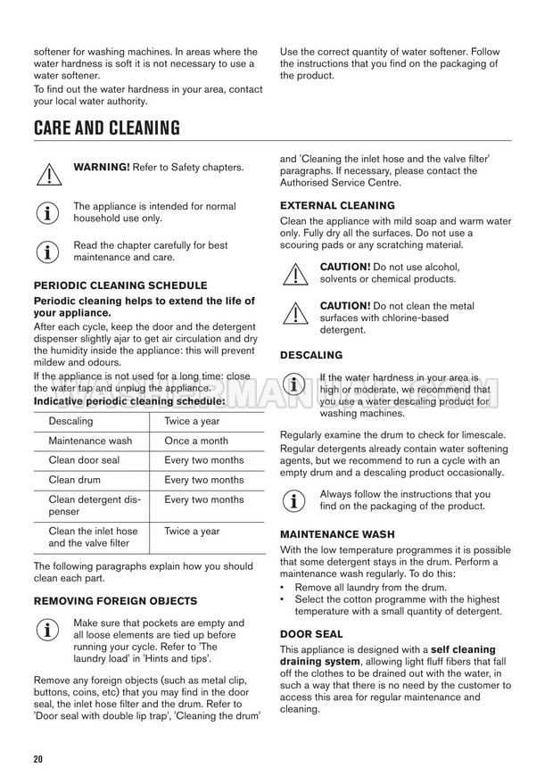Zanussi ZWF01483WR Lindo 300 User Manual