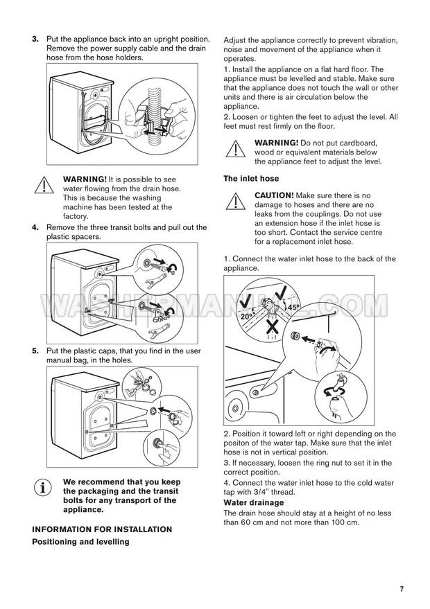Zanussi ZWF01483WR Lindo 300 User Manual