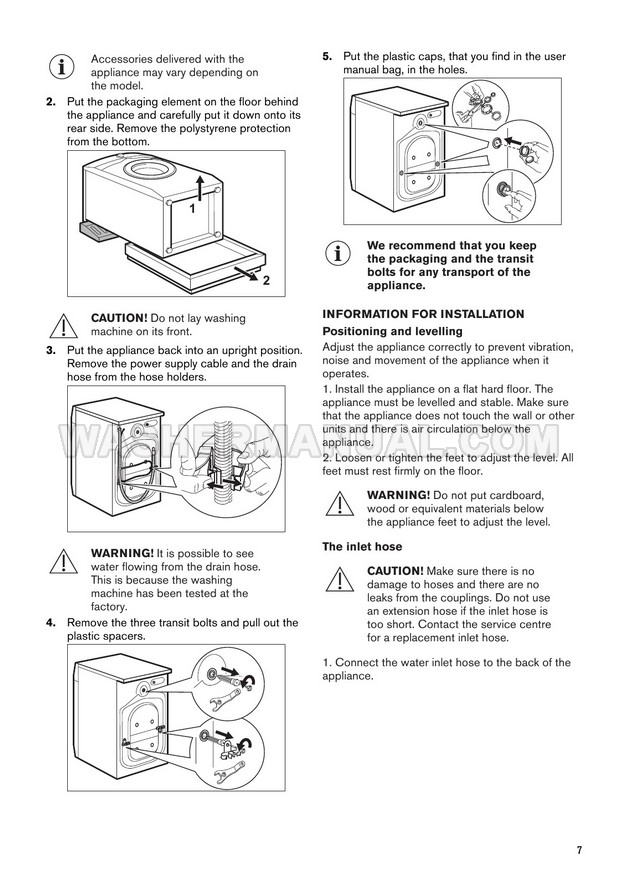 Zanussi ZWF81243NW Front Load Washing Machine User Manual